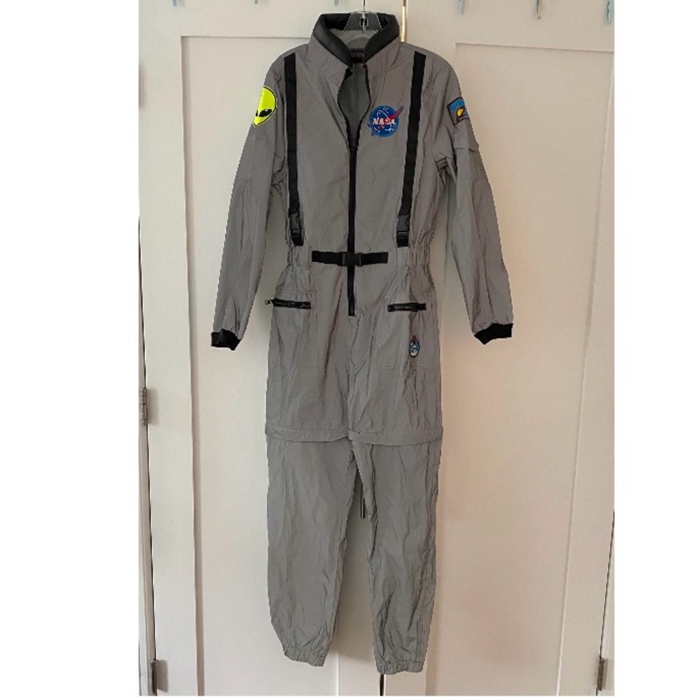 Dolls Kill NASA Gray Flight Suit Costume